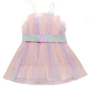 PETITE HAILEY Ombré Love Tutu Dress W/ Belt